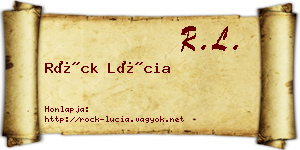 Röck Lúcia névjegykártya